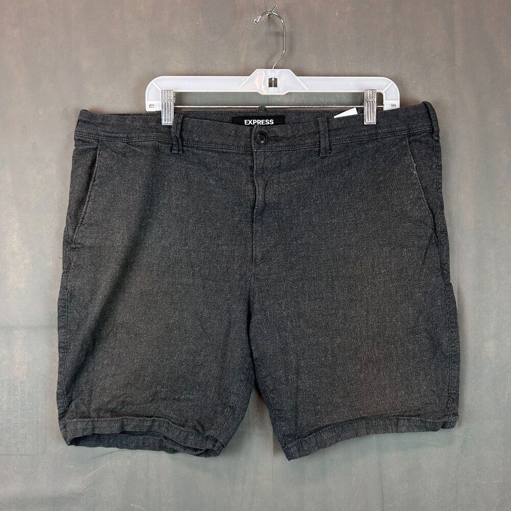 Express Walking Slim Shorts Men's Size 38 Dark Gray Above the Knee Stretch